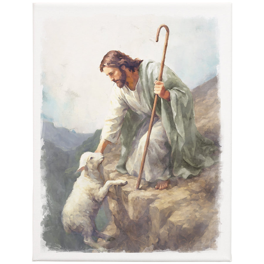 Jesus Lamb On Cliff